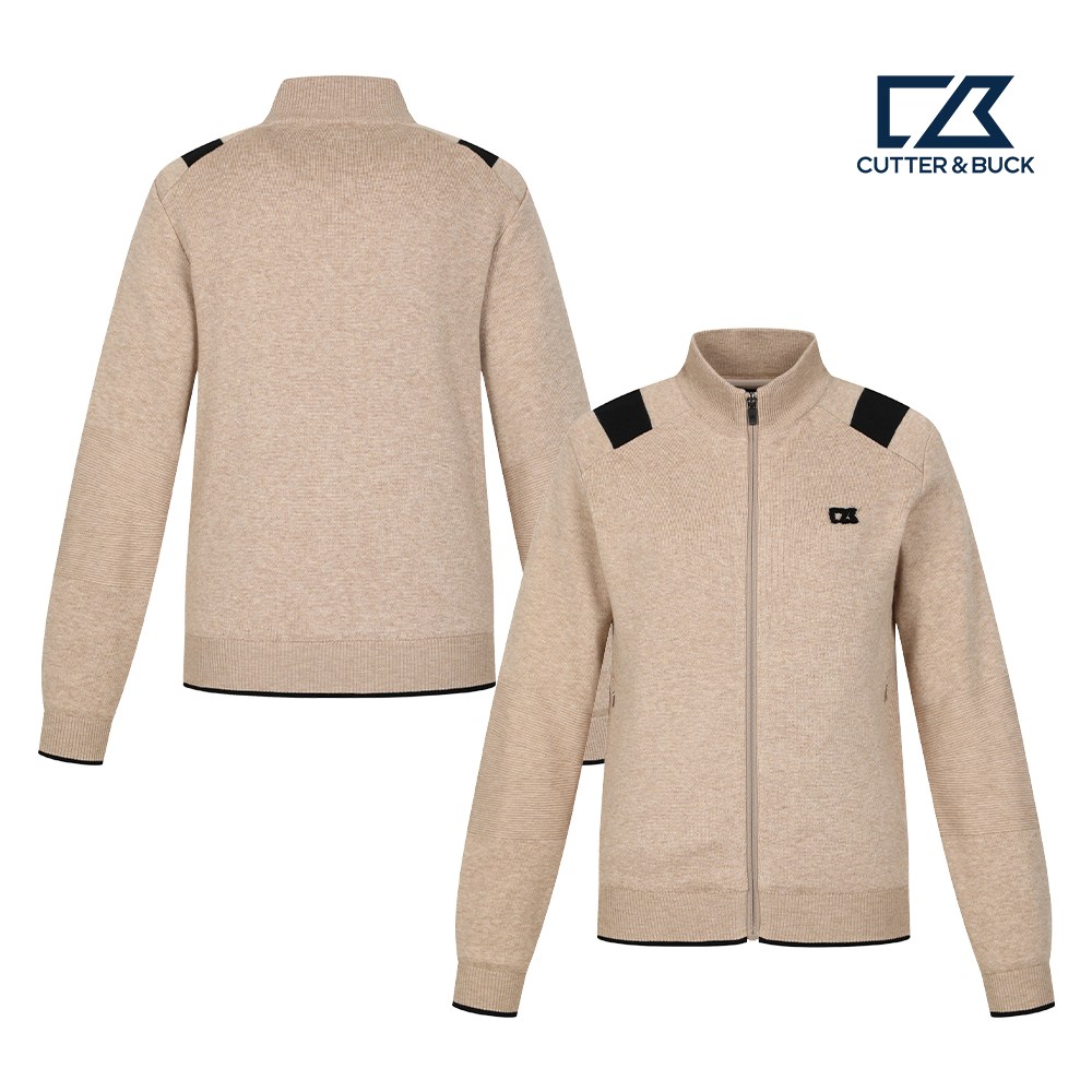 커터앤벅 여성 어깨 배색 고신축 풀집업 자켓  CBFSW54812 104,210원