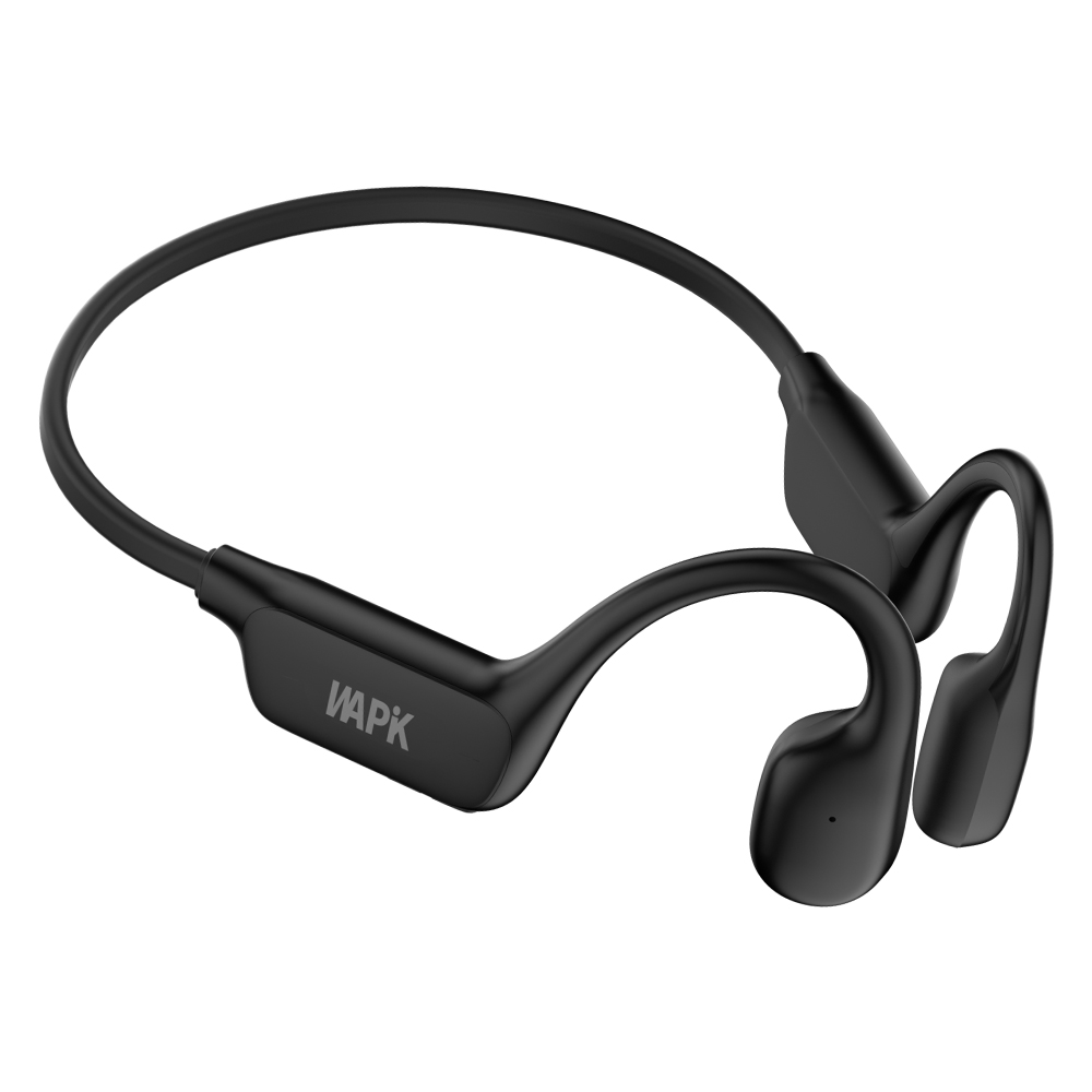 WAPIK 방수 BT5.4 귀걸이형 오픈형 골전도 블루투스 무선 이어폰 N60, 블랙 55,910원