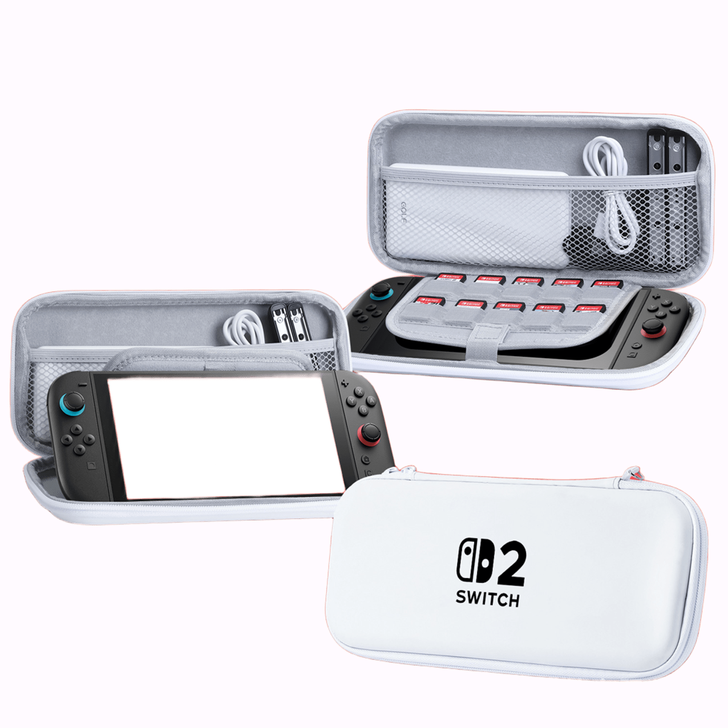 사카나나 닌텐도스위치2 휴대용 파우치케이스, 1개, 화이트, W01 8,800원
