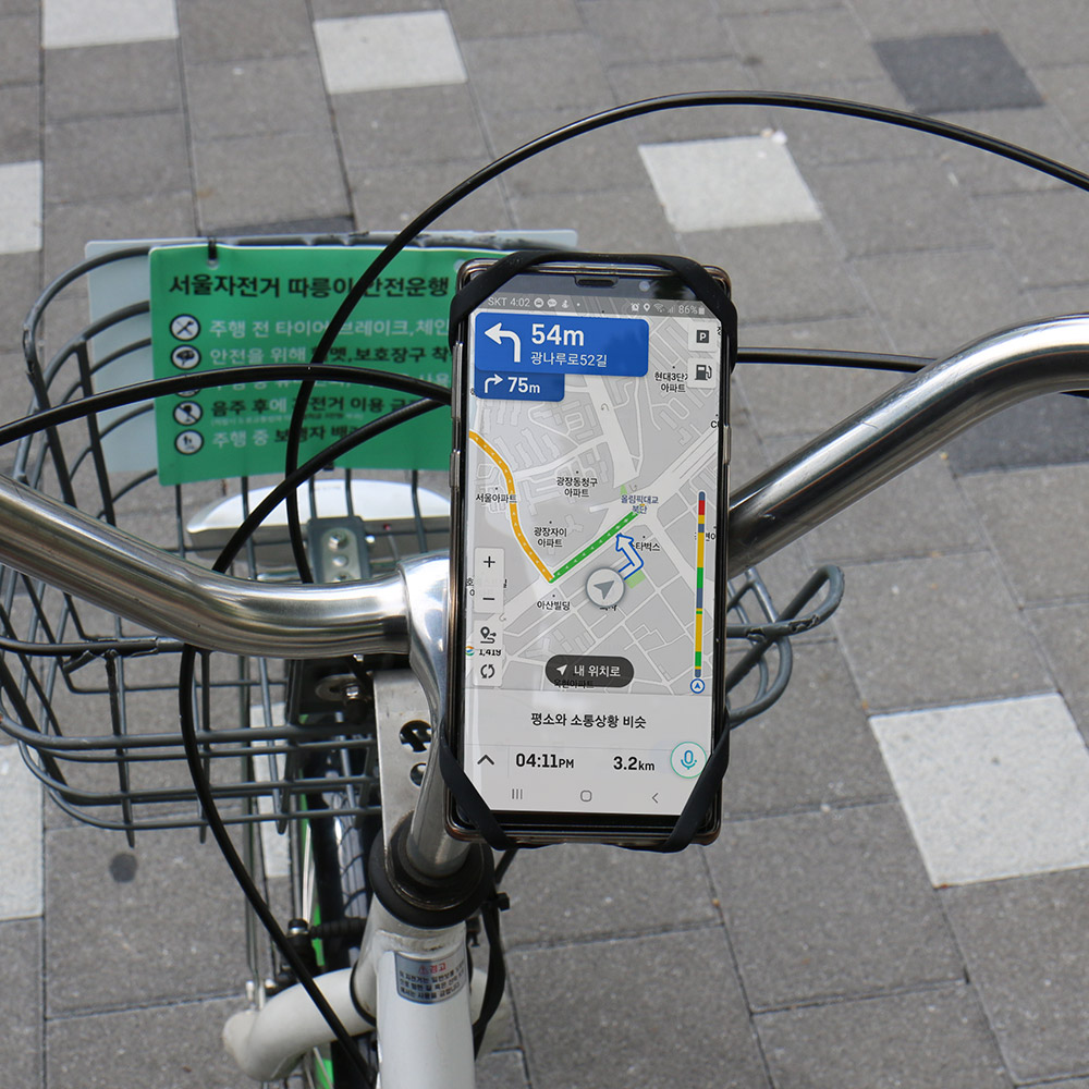 노바 실리콘 전동 킥보드 자전거 휴대폰 거치대, 1개 9,900원