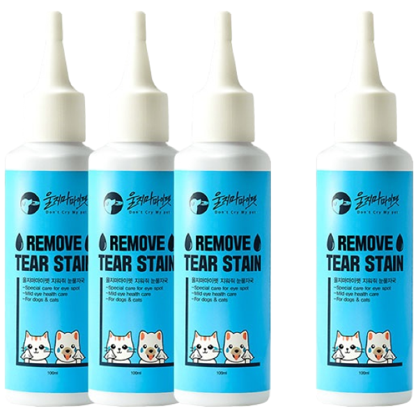 울지마마이펫 눈물자국+냄새끝! 지워줘눈물자국 3+1 / 강아지눈물자국 고양이눈물자국 강아지눈꼽 고양이눈꼽 강아지눈물 고양이눈물, 4개 34,640원