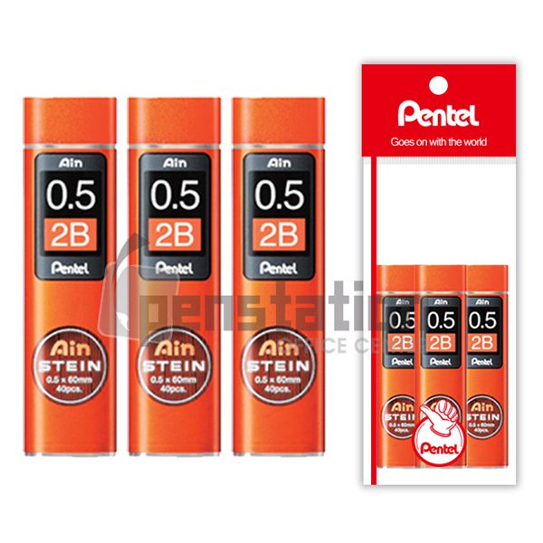 펜텔 아인슈타인 샤프심 0.5mm 2B/3B/4B 3개 세트(펜텔 전용 포장 케이스/선물용) 10,500원