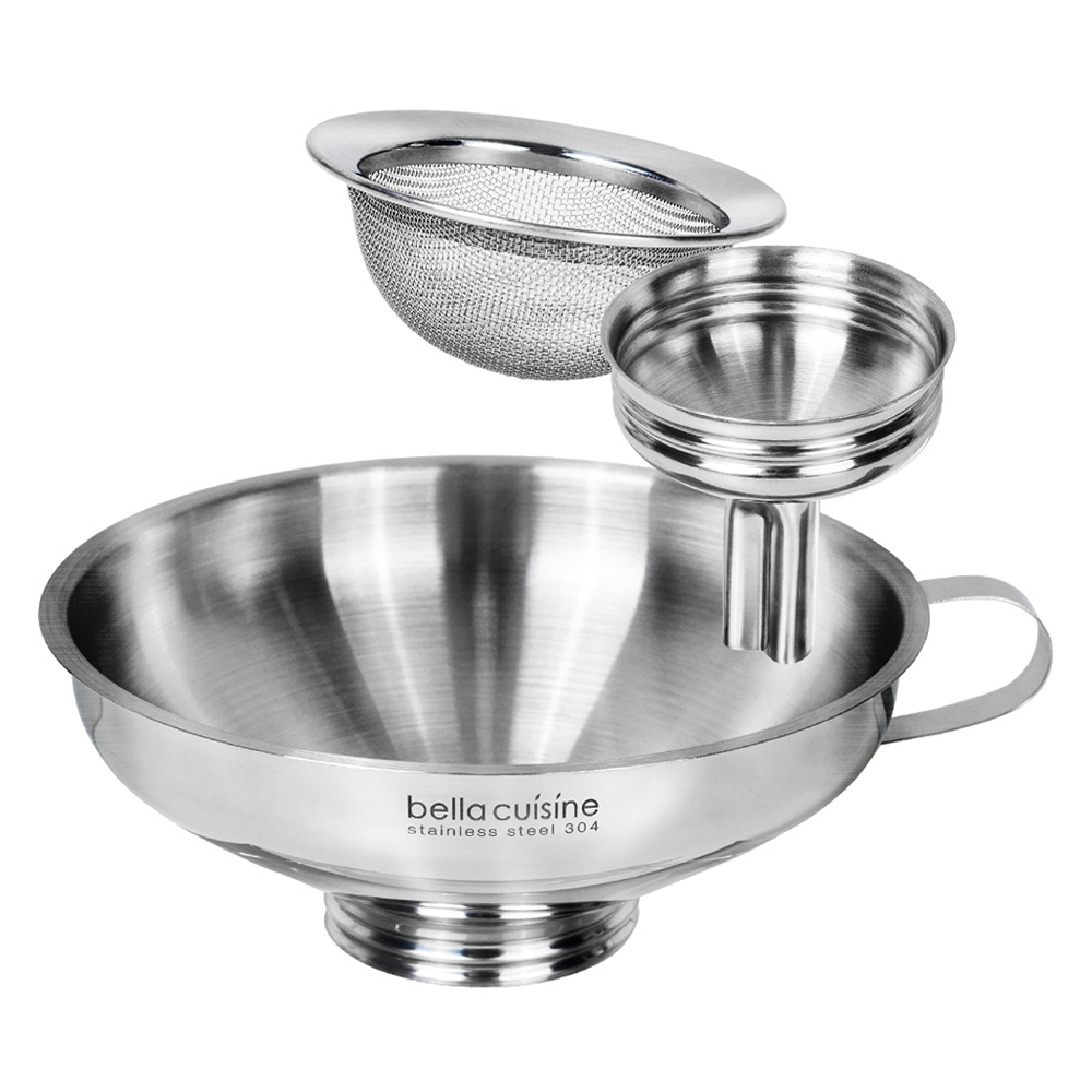 벨라쿠진 304 스텐 깔때기 + 미니 깔때기 + 거름망 세트 14,900원