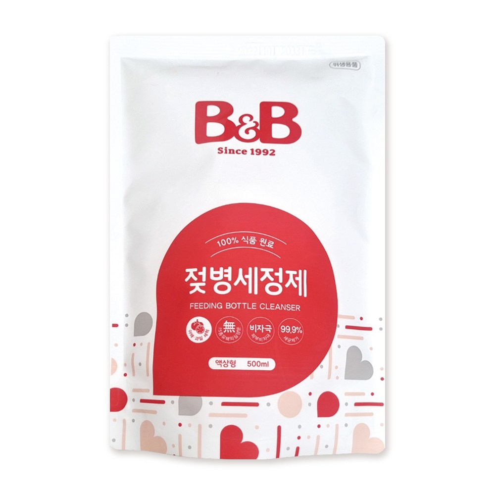 비앤비 젖병세정제 액상형 리필 500ml, 1개, 500ml 6,400원