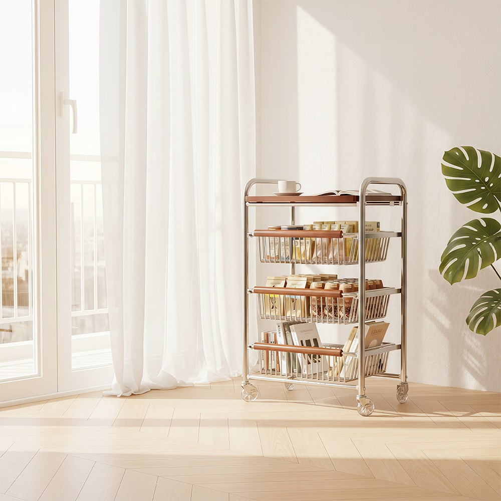 Curious Pony 이동식 트롤리 이동식 수납장 이동식 트레이 49,800원