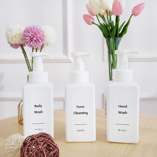 HDPE 사각 거품 디스펜서 포밍 펌프 디스펜서 화이트 500ml, 화이트, 1개 5,100원