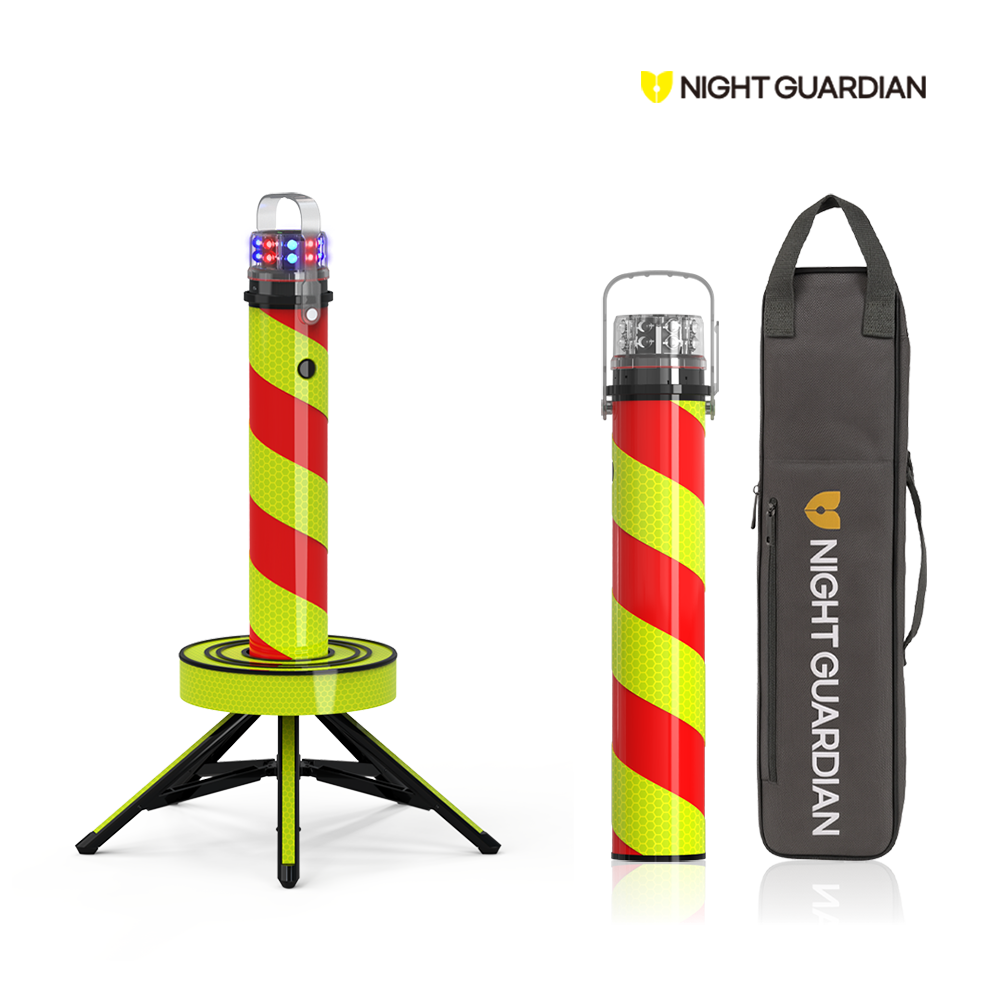 나이트가디언 바리케이트 LED 차단봉 가이드라인 도로공사 볼라드 산업안전 경찰 펜스, 1개 130,000원