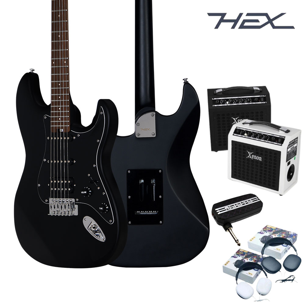 헥스 일렉기타 E70 S/BK 무광 블랙 일렉앰프 헤드폰 헤드폰앰프 패키지 풀구성품, S/BK, 1개 332,000원