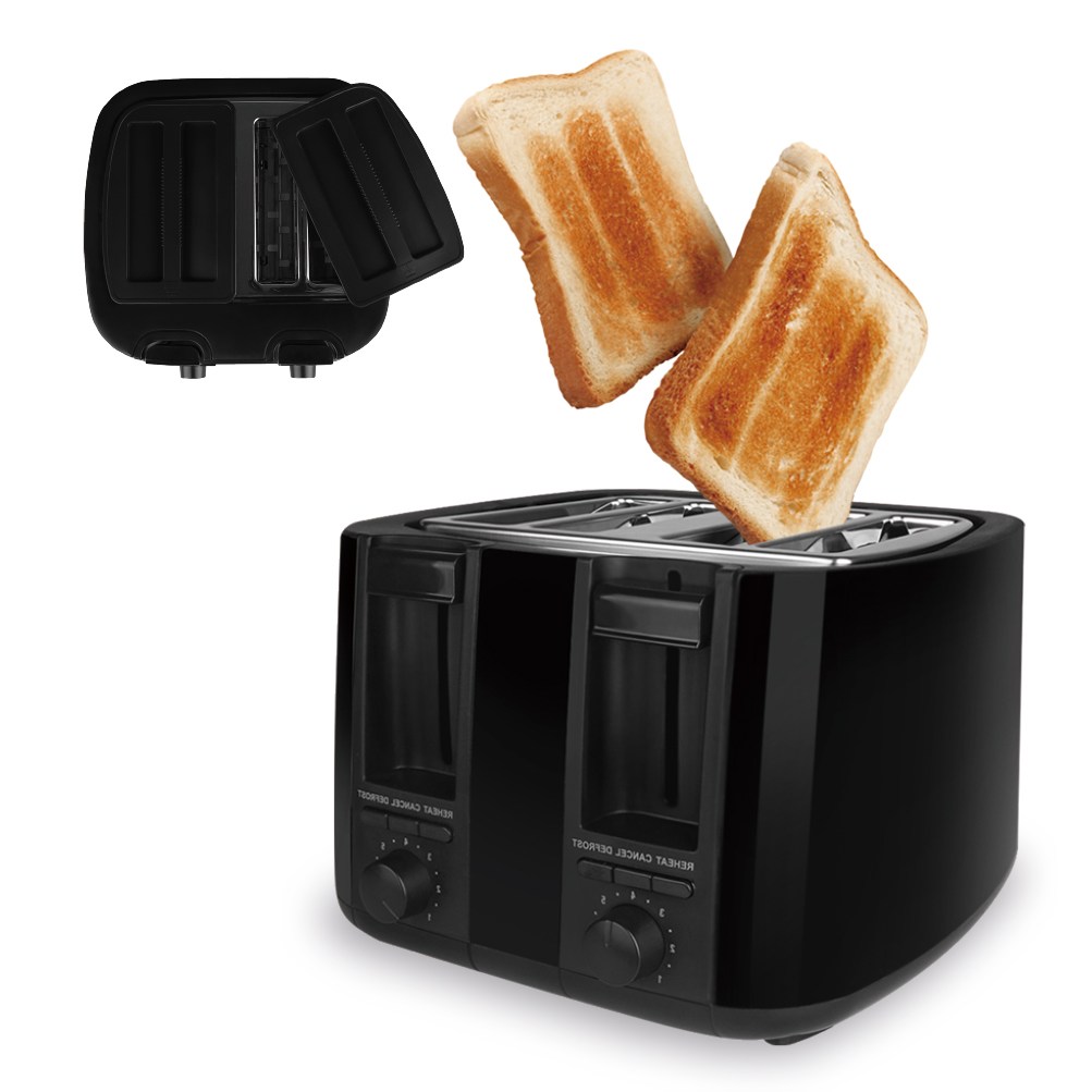 엔브이이백 뚜껑있는 4구 토스터 식빵 4개를 한번에 구워주는 4구 토스트기, 블랙 42,450원