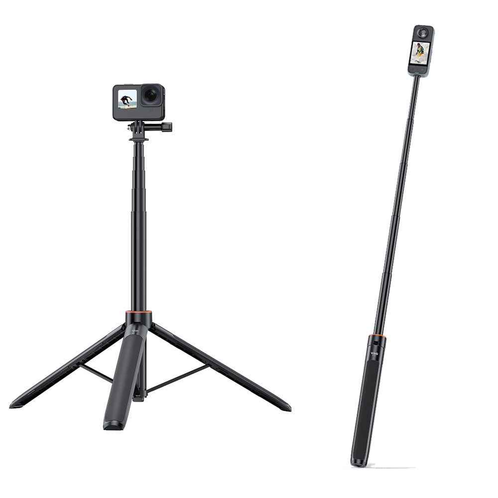 FLYMILE 140cm 액션캠 삼각대 셀카봉, DJI 오스모 360/액션 6/액션 5 프로/포켓3, 인스타360 X5/X4, 고프로13 브이로그 촬영 액세서리, 1개, 삼각가 22,500원