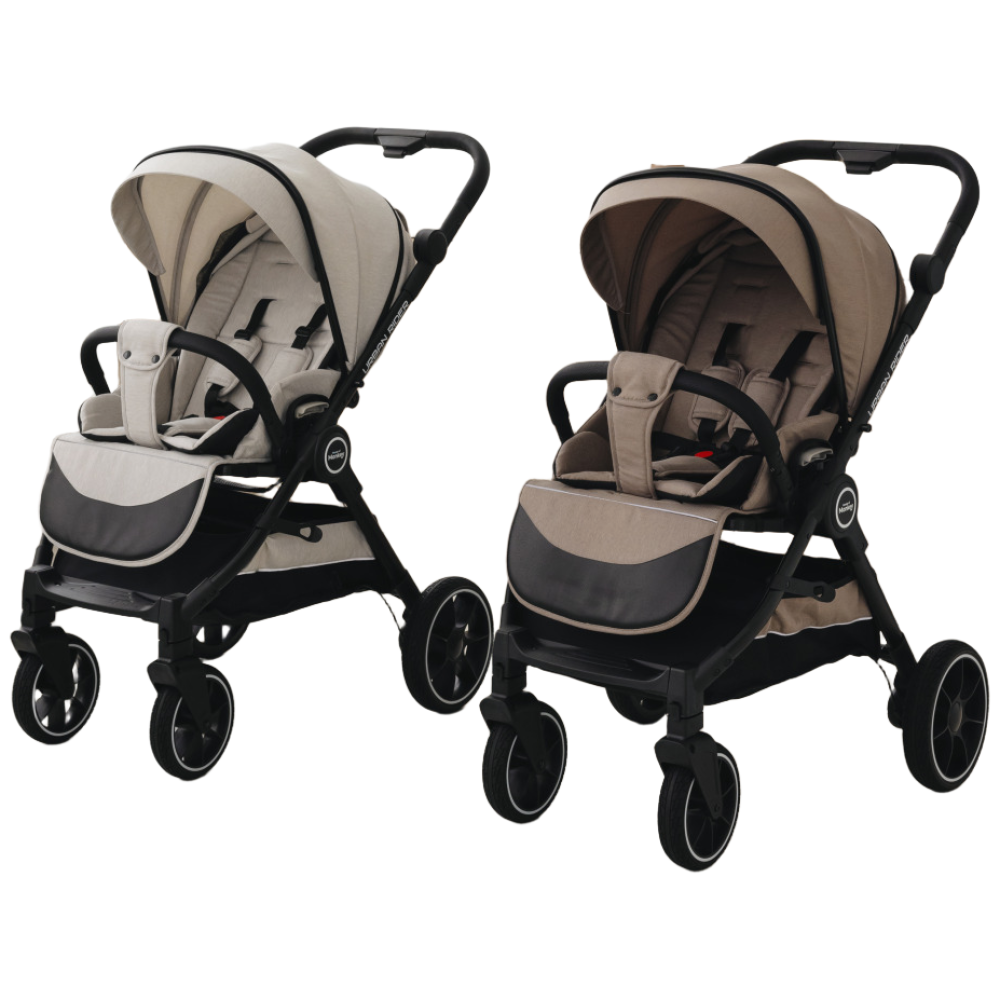 아시안핏 신생아 절충형 유모차 아기 유모차 어반라이더, 오트밀화이트 459,000원