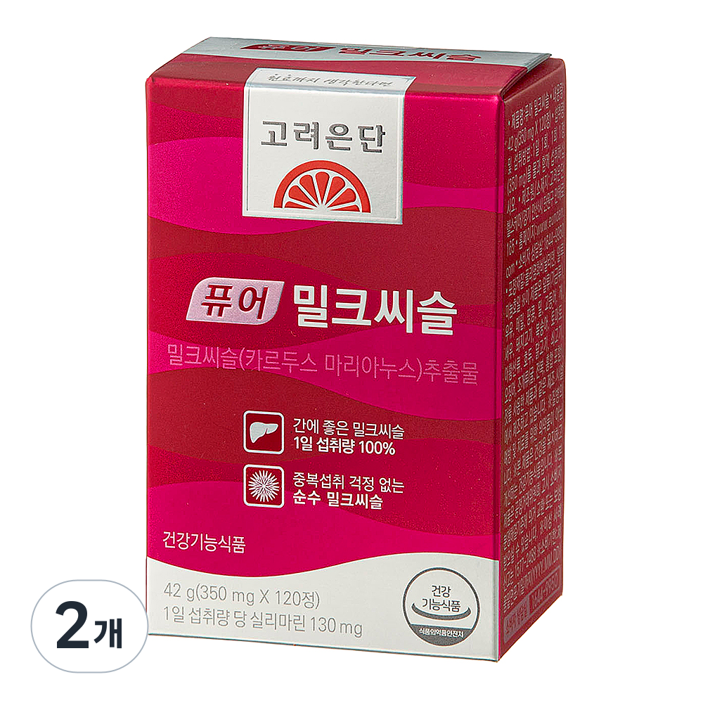 고려은단 퓨어 밀크씨슬 42g, 120정, 2개 33,900원