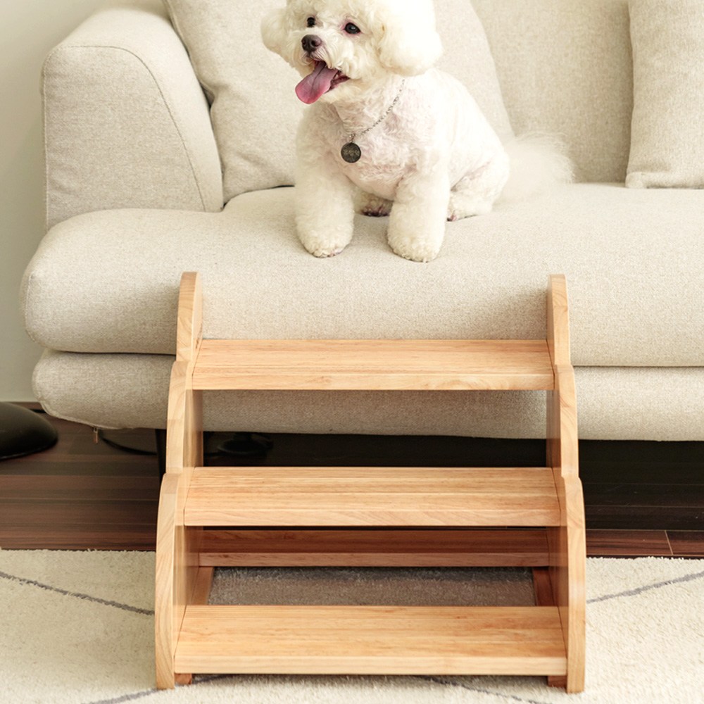 알뜨리 강아지계단 애견 고양이 계단 강아지 용품 침대 원목 펫스텝 소파 발판 슬라이드 논슬립 각도조절 가구 64,900원