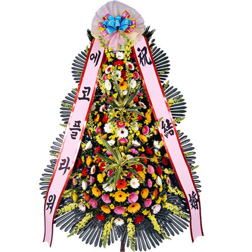 에코플라워 축하화환 (축하3단 대) 전국당일배송 사진전송 결혼식 축하 개업 경조 화분 꽃배달 d-0047 126,000원