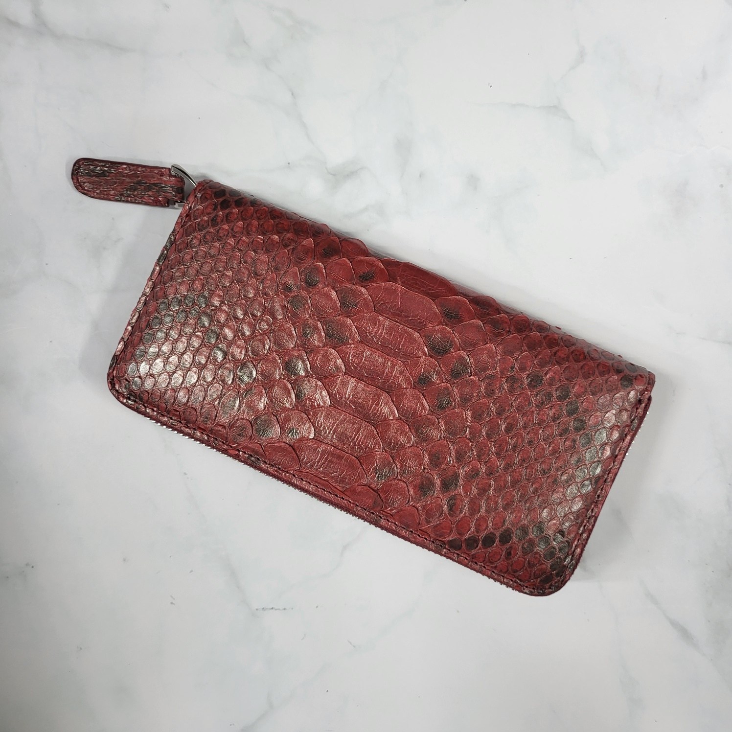 아르씨 수제 여성 뱀피 뱀가죽 파이톤 지갑 지퍼 여자장지갑 150,000원