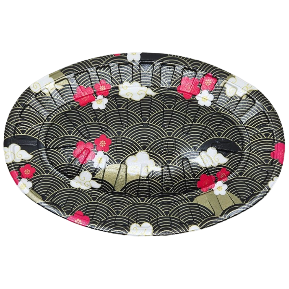 풍원 PSP트레이 꽃무늬 330타원형(3도) 스티로폼 일회용 회접시 용기 79,900원