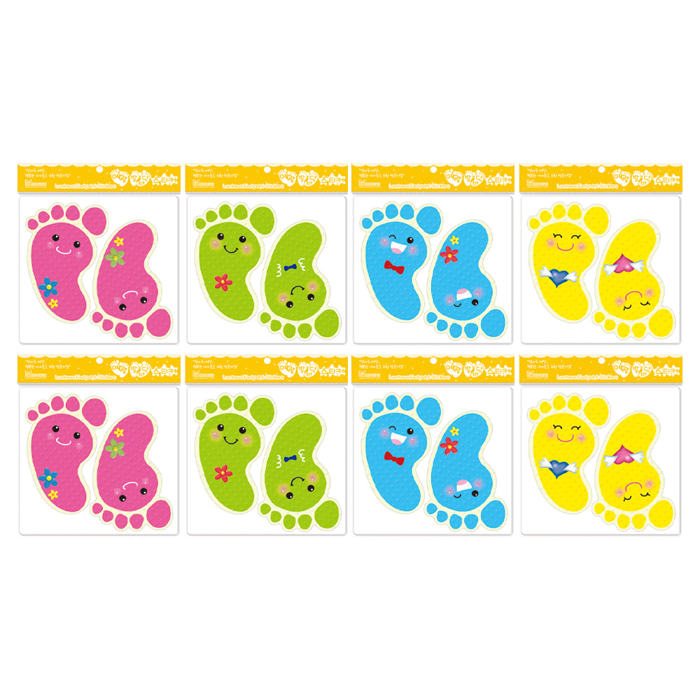 도서출판무한 야광 발바닥 꾸미기 스티커 5매입 4종, 2세트, 혼합색상 36,560원