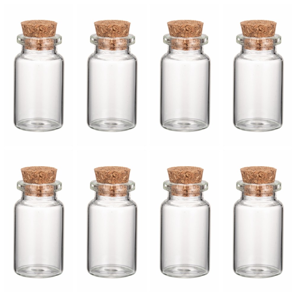 10개 코르크 마개가 있는 유리병, 소원을 비는 병, 구슬 보관 용기, 투명, 40x22mm, 내경: 13mm, 용량: 10ml(0.34 fl. oz), 병목 직경: 15mm, 10개 7,430원