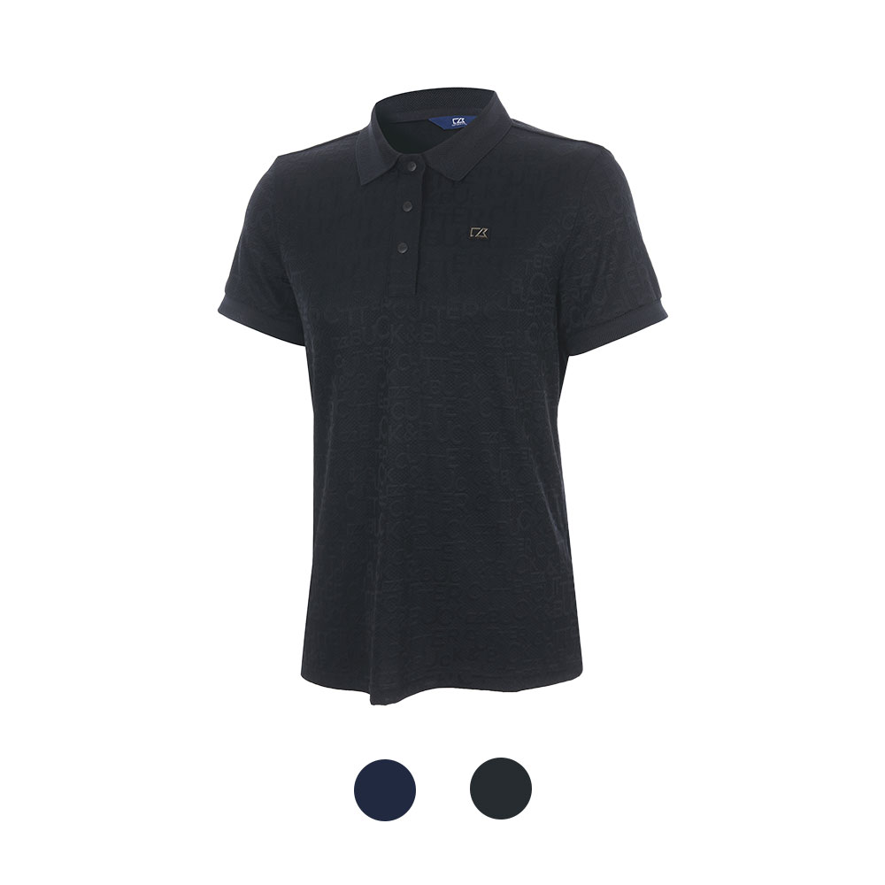 커터앤벅 여성 자가드 레터링 반팔 카라티 CBFTS41303 49,900원