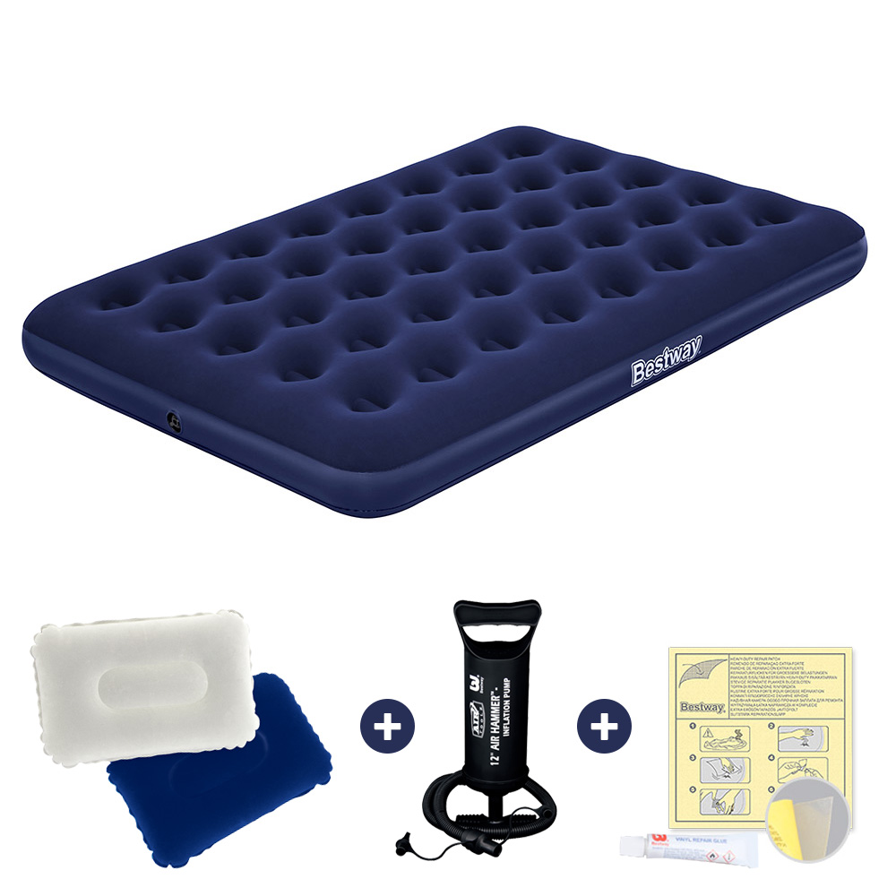 베스트웨이 BW_67002 더블 에어매트(191x137x22cm)+3종 SET, BW_67002 더블 에어매트(191x137x22cm)+3종 SET 27,790원