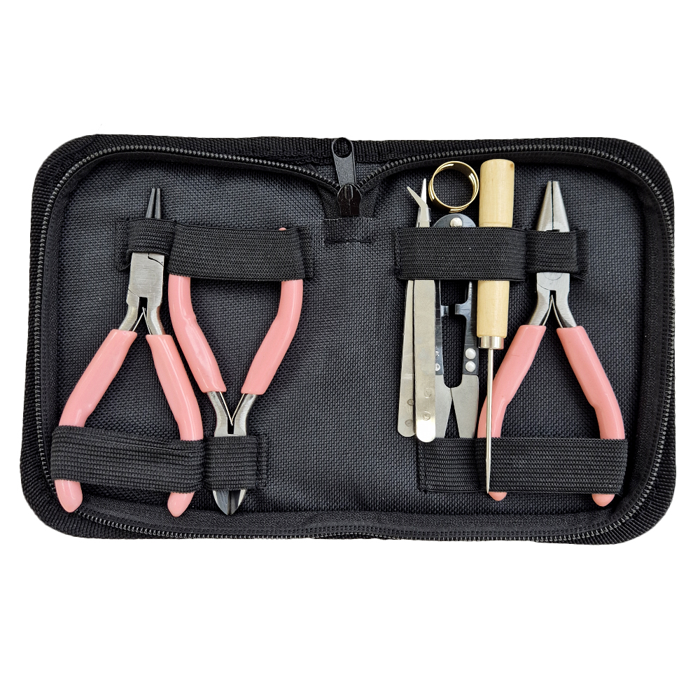 바벨롭 비즈공예 주얼리 DIY 악세사리 공구 절단니퍼 + 구자말이 집게 + 빗살집게 + 송곳 + 오링반지 + 족집게 + 핀셋 2종 세트 15,500원