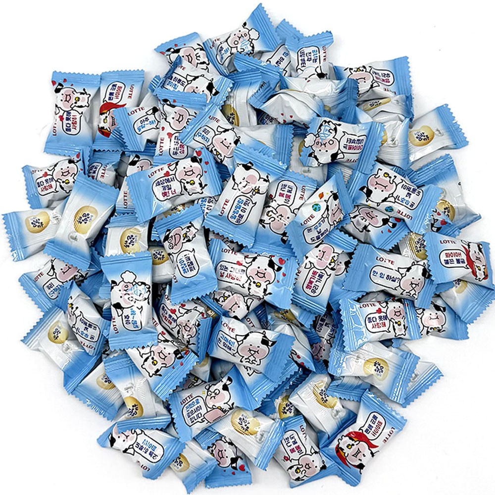 롯데제과 대용량 폭신폭신 말랑카우 밀크 간식 사탕 츄잉캔디 100개 19,990원