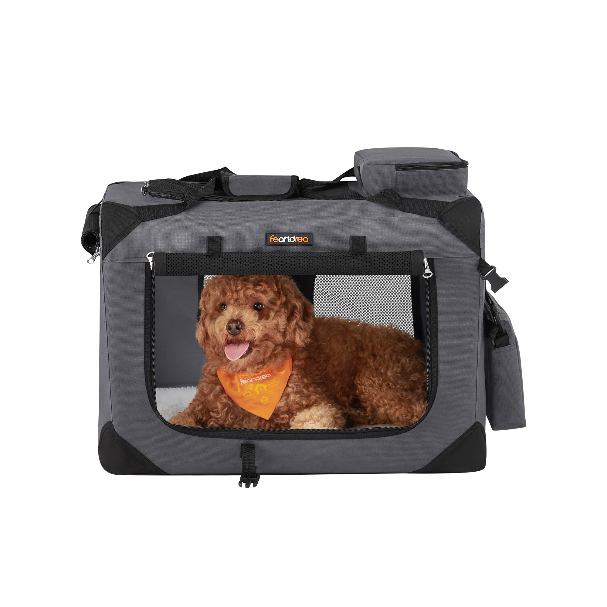 FEANDREA 다기능 통풍 반려동물 이동가방 산책가방 외출가방 이동장, 1개, 그레이 38,640원