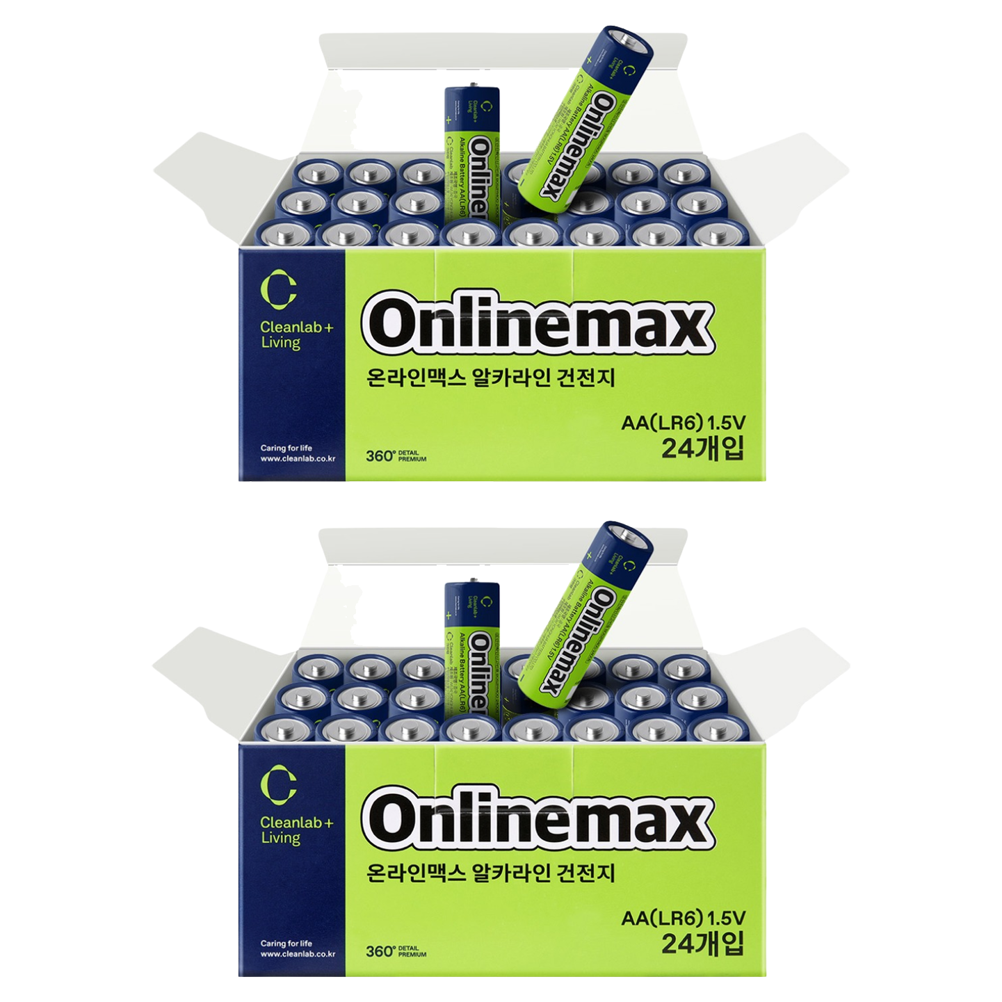 크린랩 온라인맥스 알카라인 AA 건전지, 24개입, 2개 14,000원