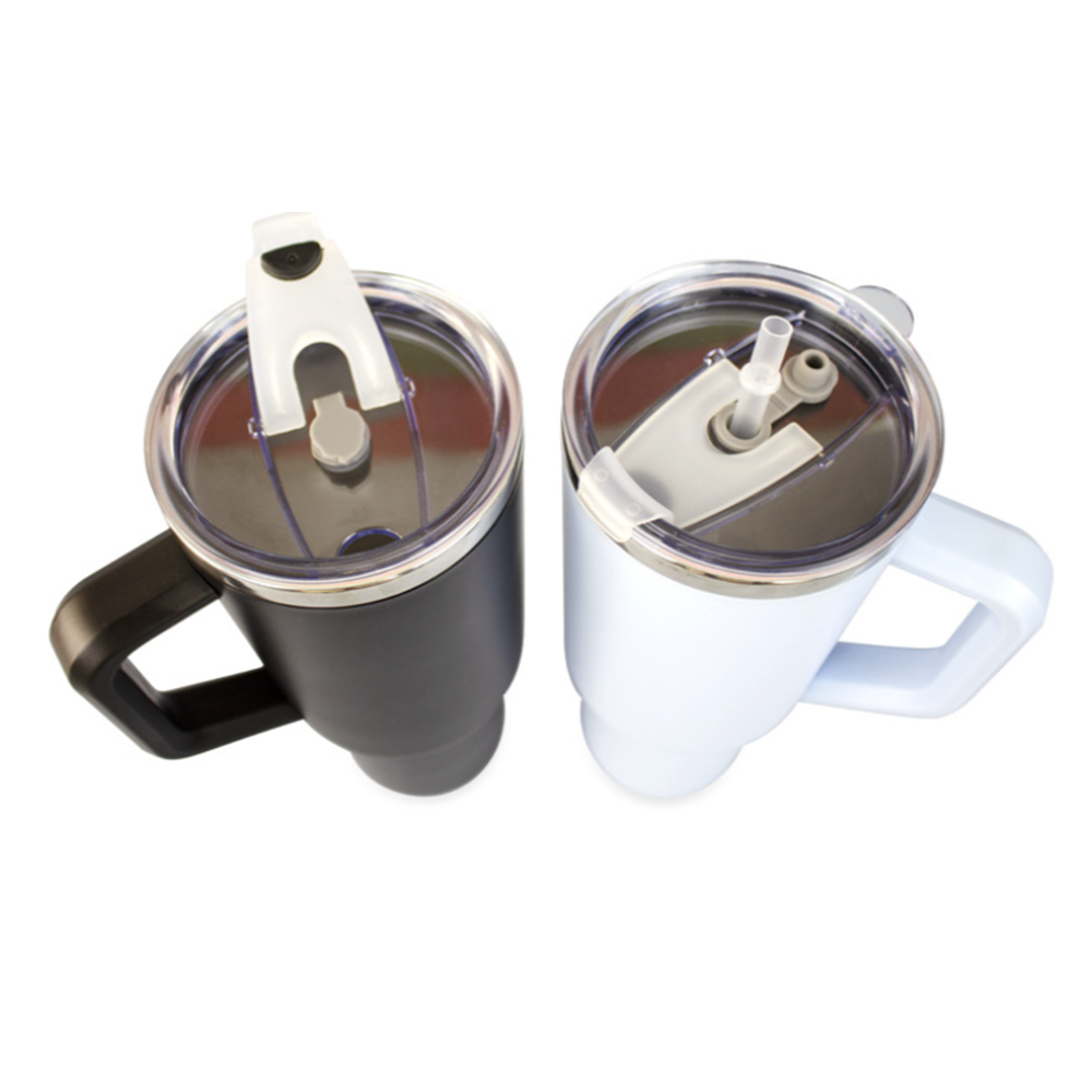 TLM 1.18L 1+1 대용량 스텐 텀블러 손잡이 빨대 포함 보온 보냉 물병 휴대용, 1개, 1800L, 화이트+블랙 32,000원