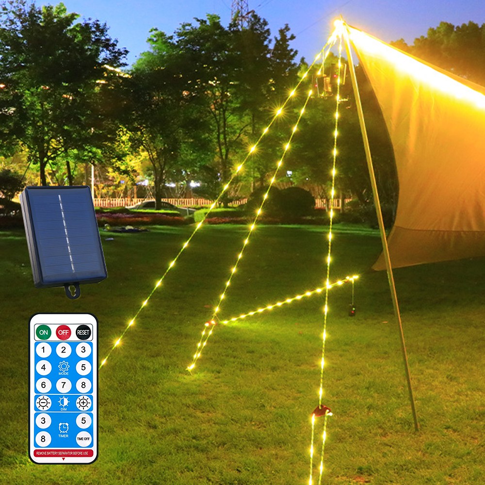 HK sell 스타로프 태양광 LED 스트링가드 타프 텐트 줄 끈 로프 캠핑 용품, 옐로우 23,300원