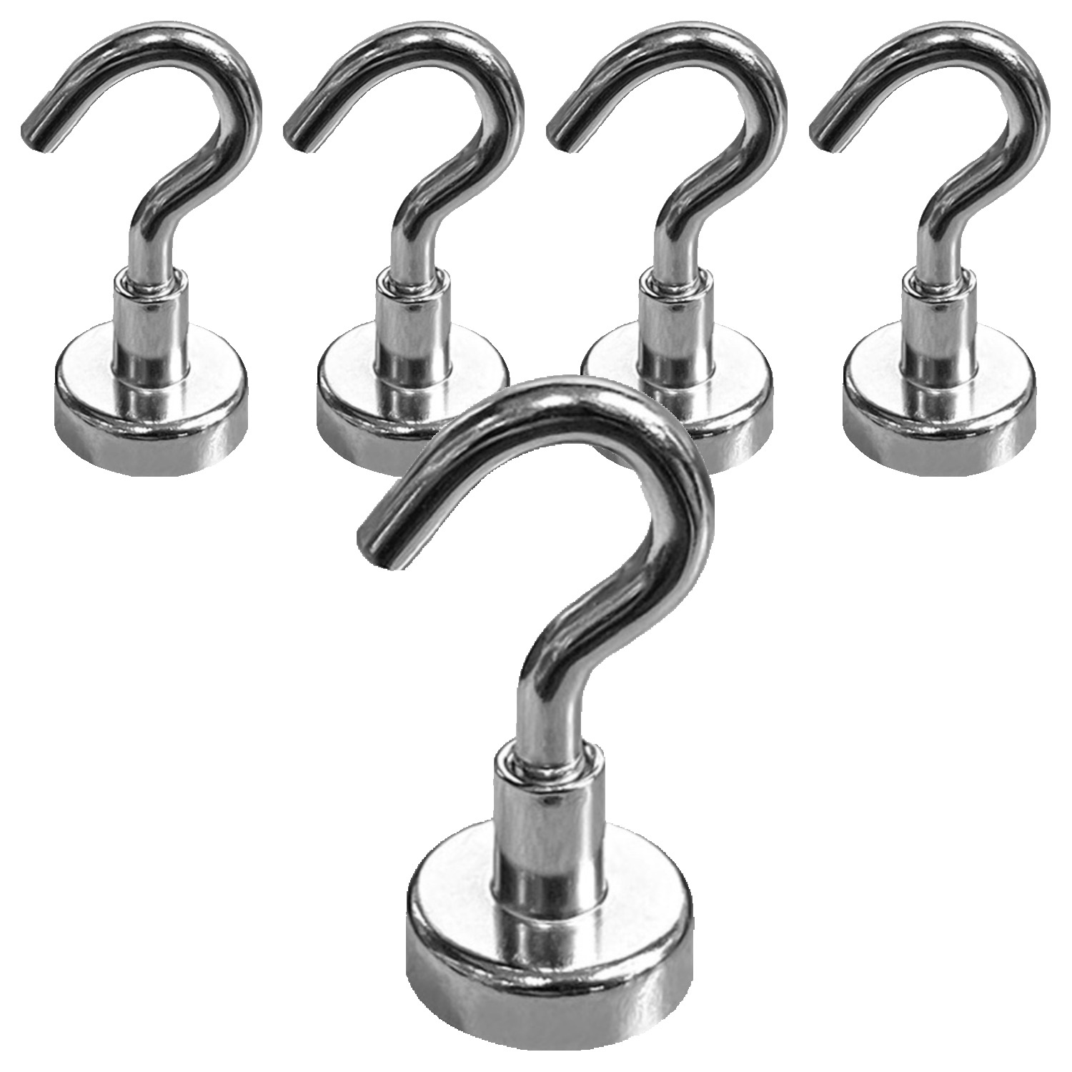 월드크린 네오디뮴 자석 걸이 후크형 16mm, 실버, 5개 4,000원