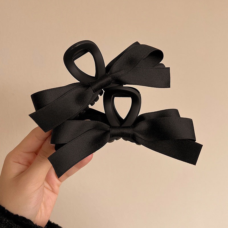 [2종 세트] 02 데일리 블랙 시크 리본 집게핀, 현재가 5,900원