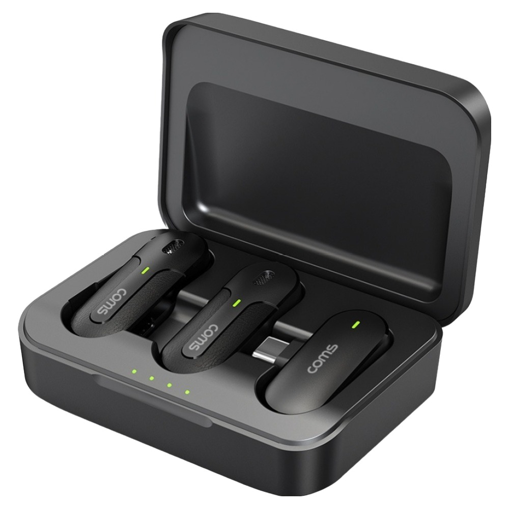 컴스 듀얼 노이즈캔슬링 최대 30m 무선전송 핀마이크 송수신기 38,500원