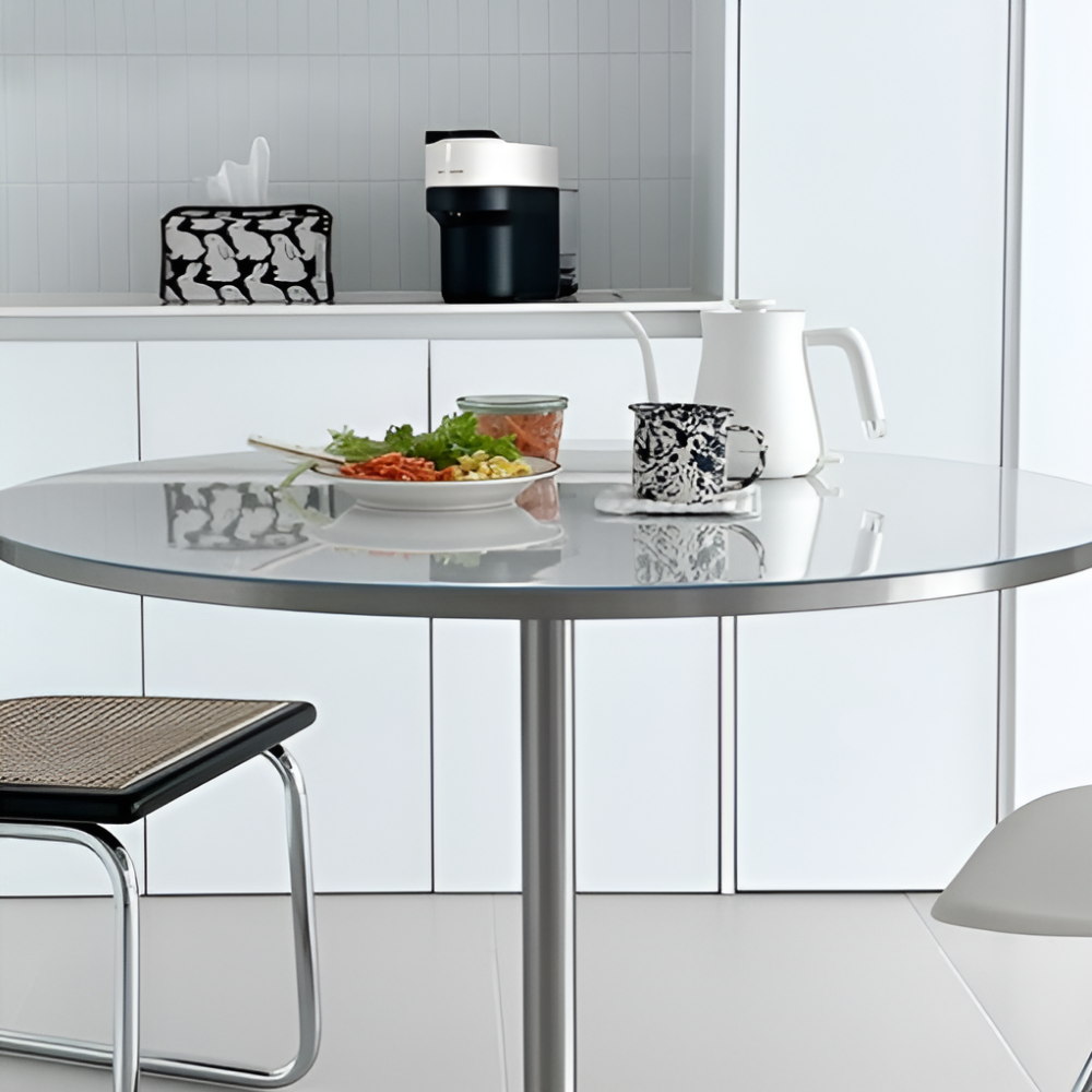 현대물산 원형 테이블 데스크 방수 식탁보 식탁 테이블 투명 매트, 80cm, 1개, 2mm 19,460원