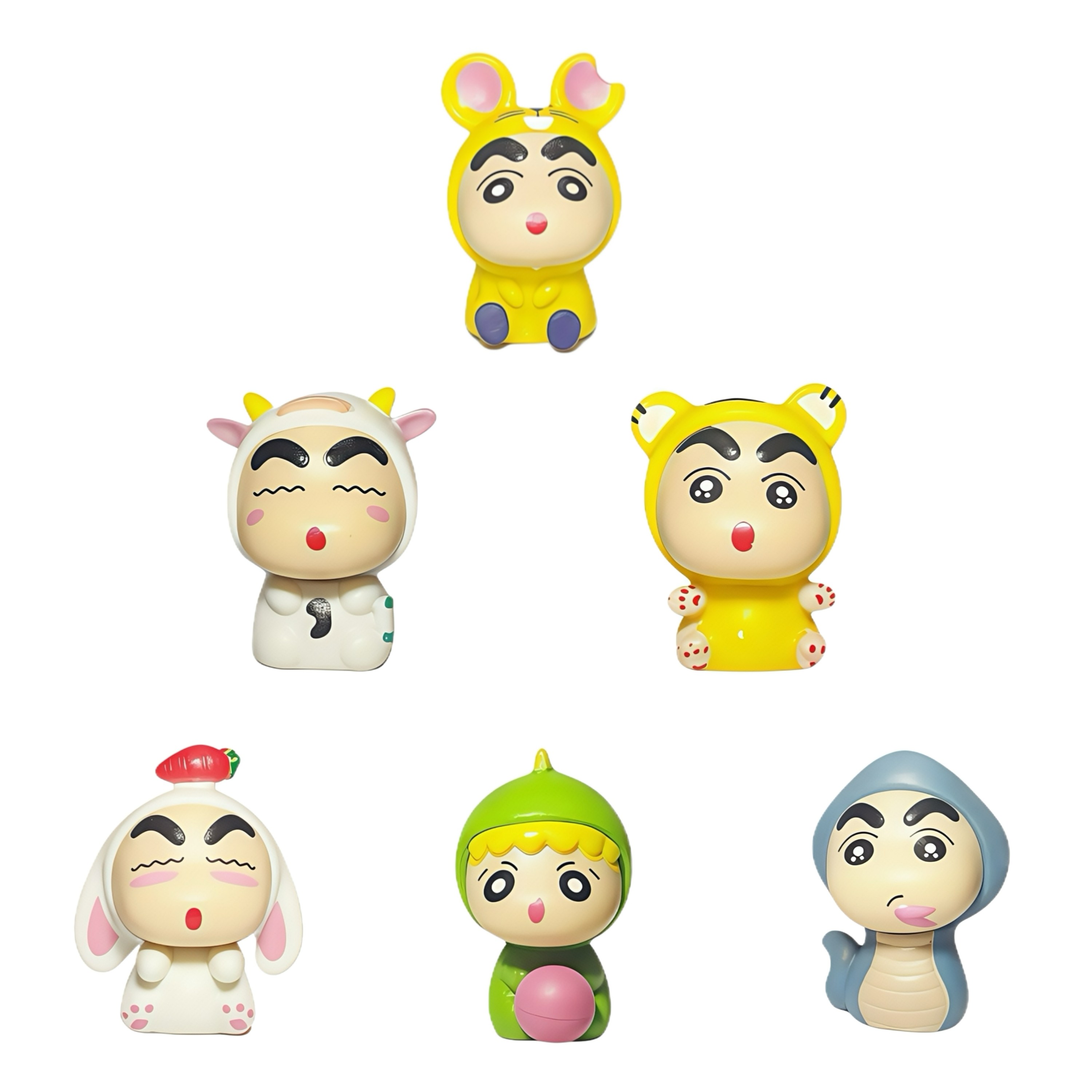 [귀여운 자동차 인테리어 소품] 짱구는 못말려 피규어 6종 세트,차량 대시보드 장식/자동차 꾸미기 인형, 1세트, 짱구6종세트Style1 15,000원