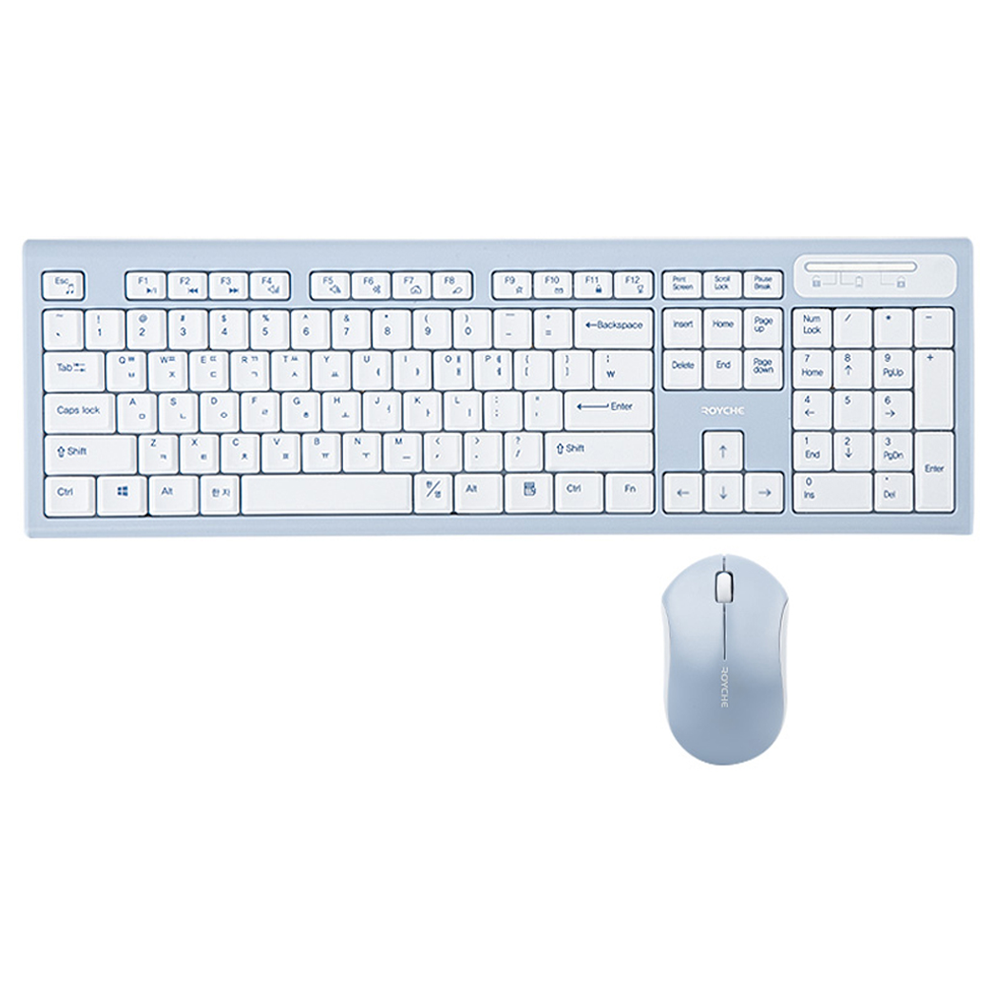 로이체 2.4GHz 저소음 무선 키보드 마우스 콤보 세트, Blue, RX-3200, 일반형 23,350원