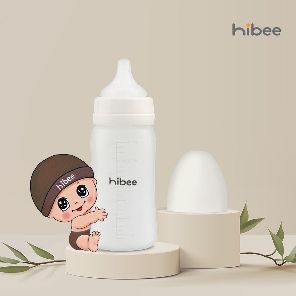 하이비 실리콘 코팅 안심 유리젖병 240ml (젖꼭지포함), 1개, 240ml, 유리젖병(젖꼭지포함) SS(0개월이상) 30,100원
