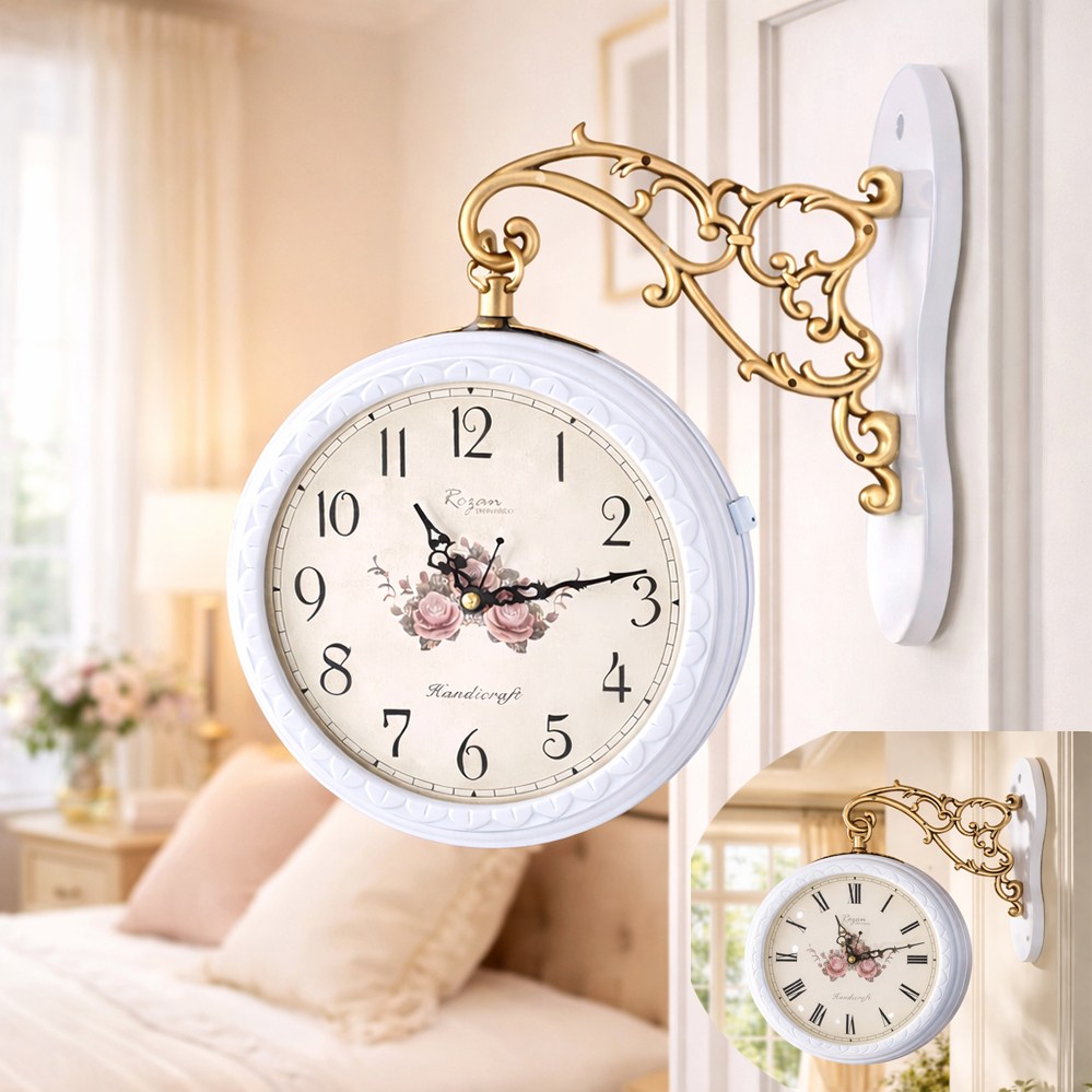 데일리데코 로망스 양면 벽시계 무소음 국내생산, 화이트 60,900원