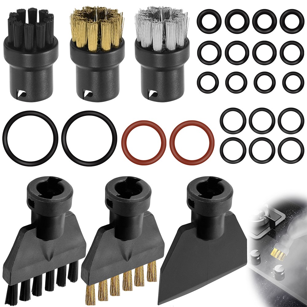 6 개 스팀 청소기 액세서리, 스팀 청소기 원형 브러시, 나일론 및 황동 플랫 브러시, 황동 브러시, 플라스틱 패들, 창문 용 손 스팀 청소기, 가구 바닥 차량, 22 개 씰 포함 12,390원