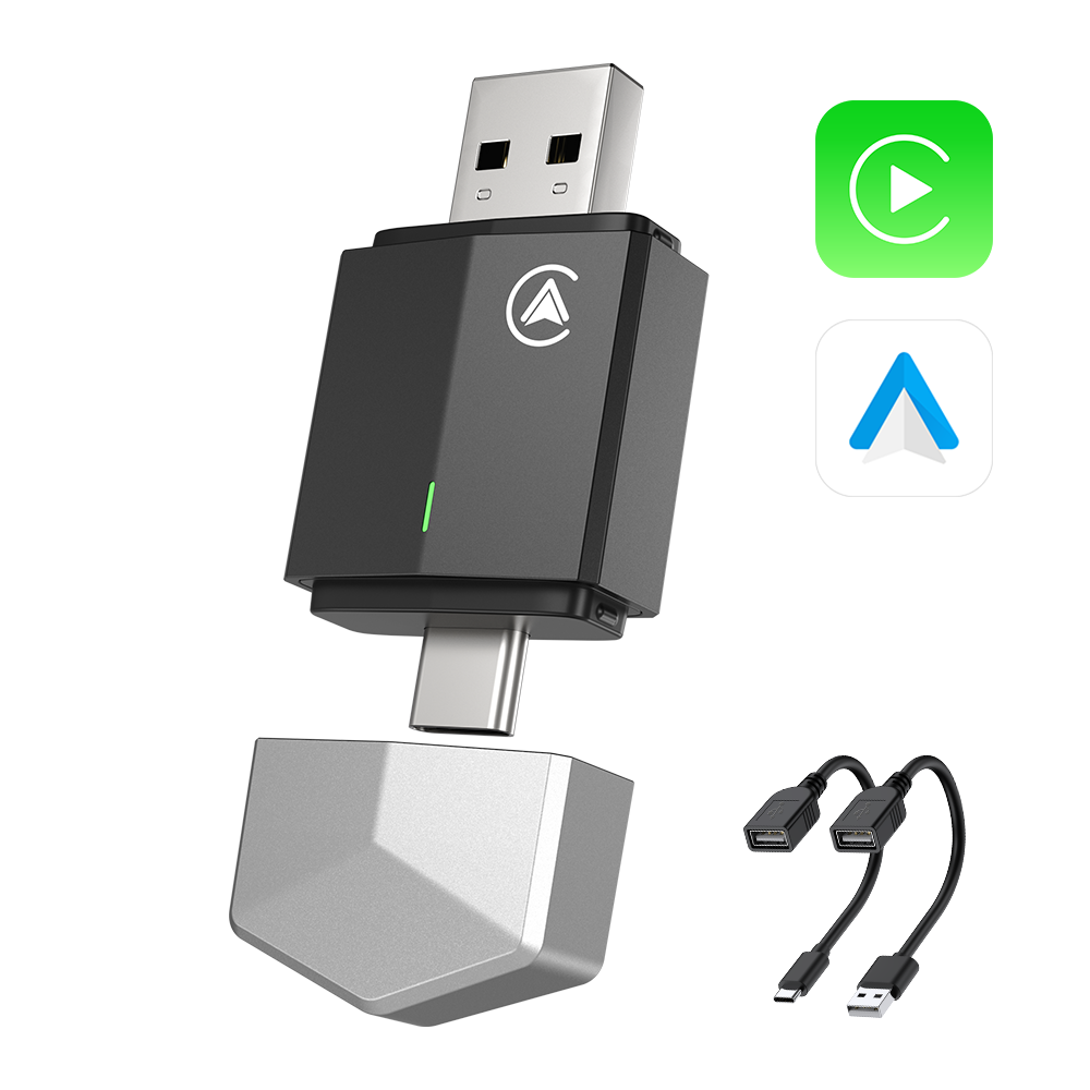 NICESUN 듀얼 커넥터 무선 스마트 자동차 어댑터 애플 카플레이 안드로이드 오토 2 in 1 플러그 앤 플레이 29,900원