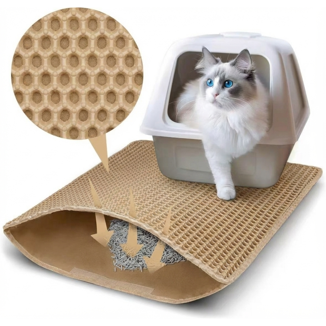 고양이 사막화 방지 화장실 모래매트 벌집모양 특대형 1000*1400 베이지색상, 1개, 베이지 29,900원