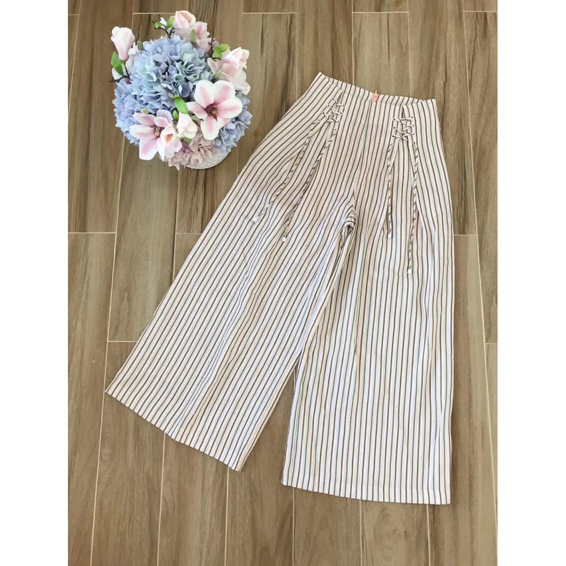 블루밍가든 린넨 롱팬츠 와이드팬츠 통긴바지 58,000원