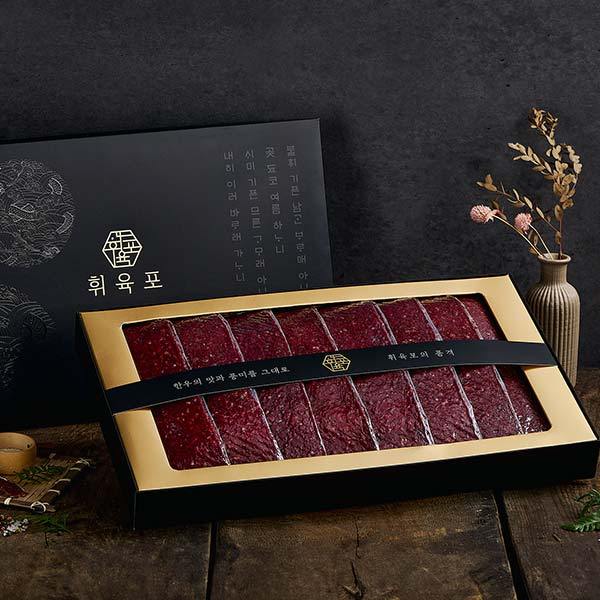 휘육포 1+ + 9등급 프리미엄 투뿔 한우 육포선물세트 700g 163,200원