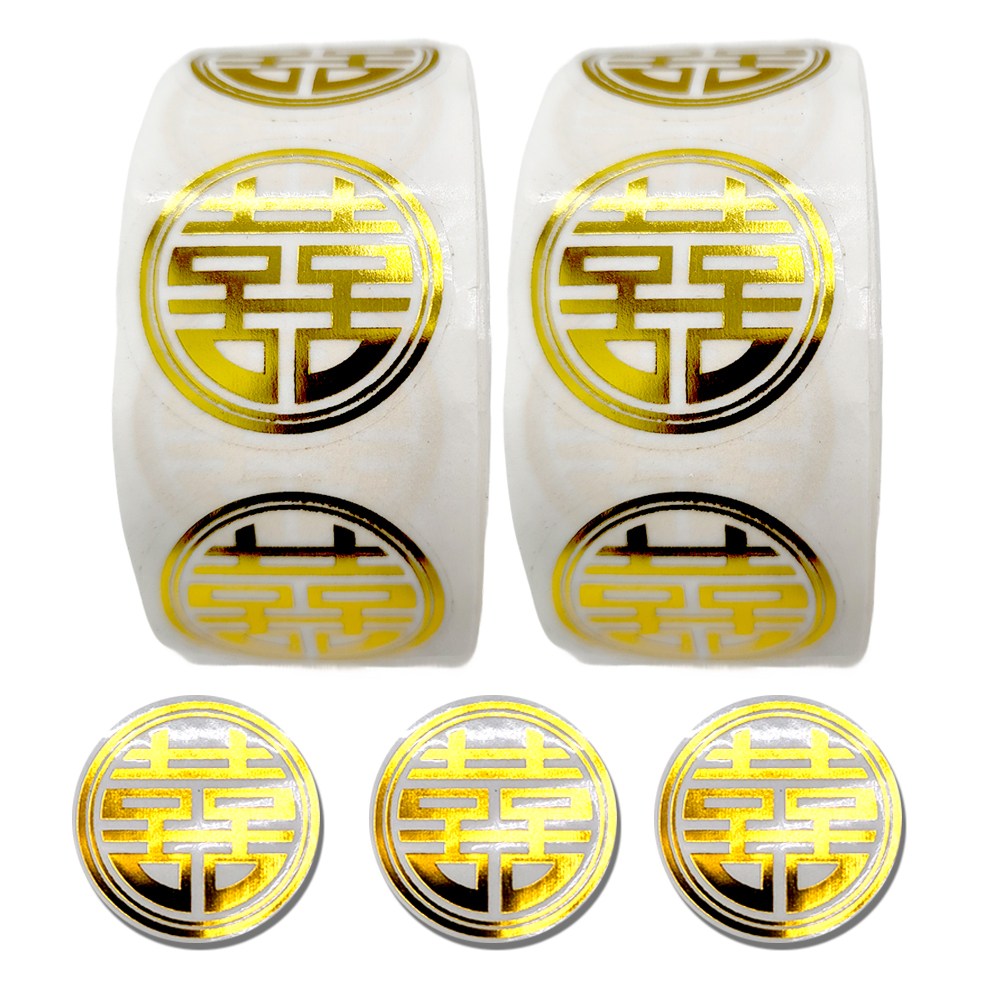 알파벳샵 전통무늬 대용량 롤 투명 금박 스티커 25mm 1000매, 1세트, 골드 금박 500매 2롤 8,900원