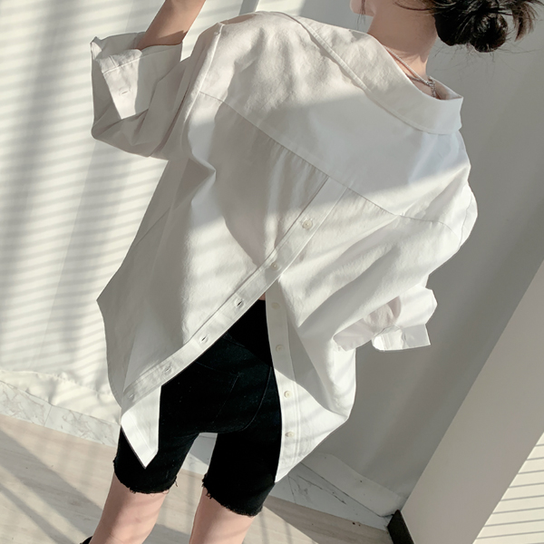 티데일리 여성용 백 버튼 루즈핏 셔츠 33,000원