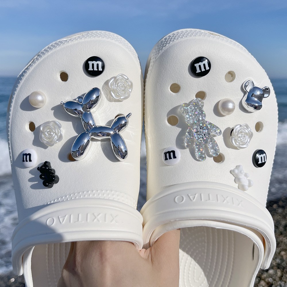 동행 실버 벌룬독 파츠 15pcs 세트 진주 곰돌이 장식 장미 악세사리 8,300원