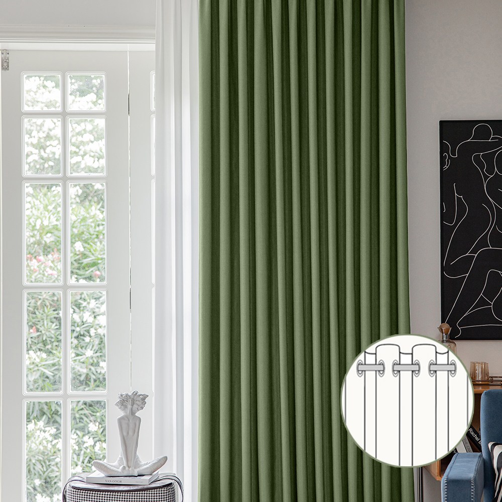 사계절암막커튼 3중직 거실용 쉐도우암막커튼 창문용암막커튼 원톤 아일렛형 2장 24,000원