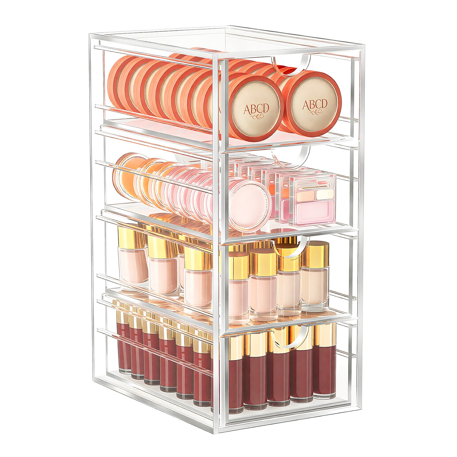 Kipnos 투명창 서랍 다용도 펜트리 수납 정리함 리빙박스 서랍 정리함 수납함 팬트리 정리함, 4개, 투명 30,000원