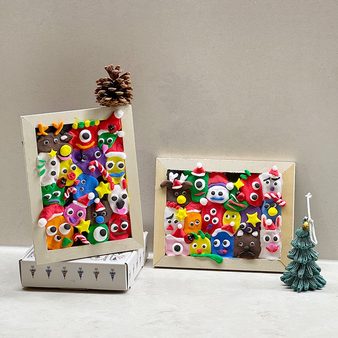 크리스마스 감정 몬스터 클레이 액자 만들기 구디백 키트 컬러 점토 놀이 생일 선물 답례품 굿즈 7,300원