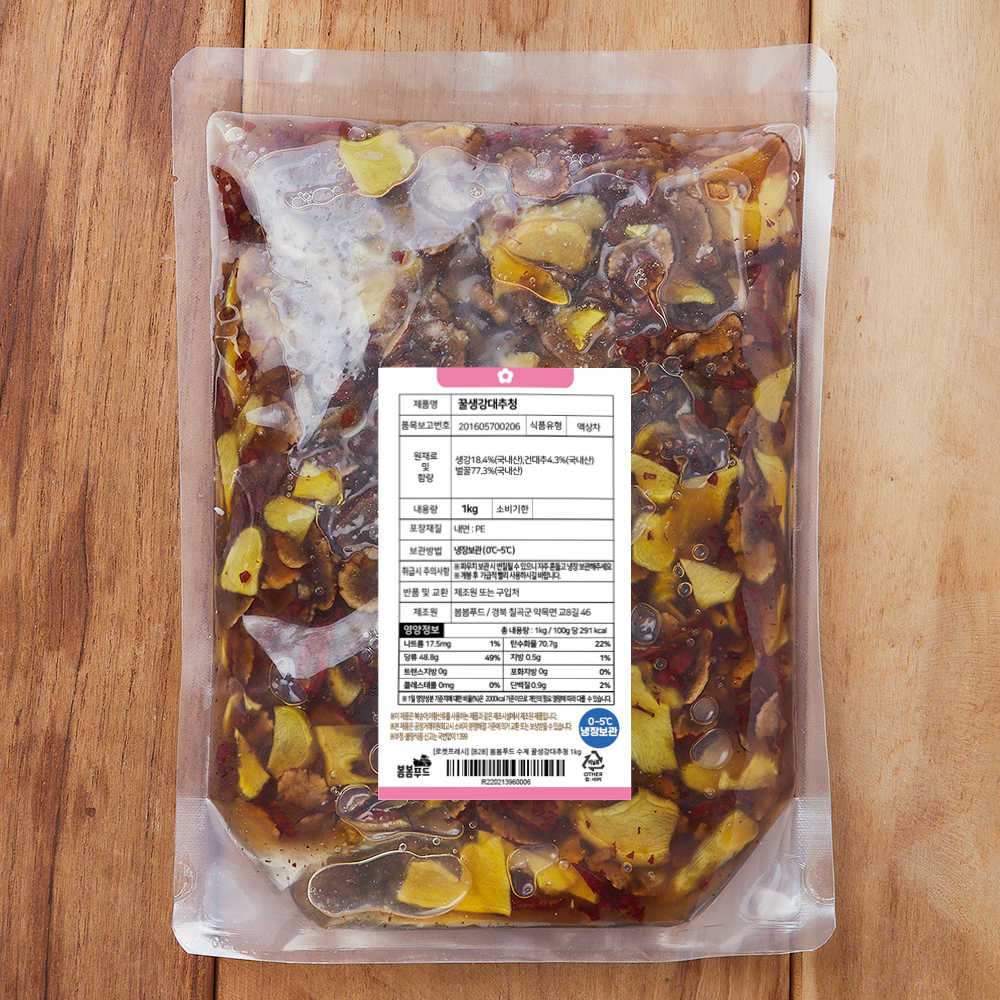 [로켓프레시] 봄봄푸드 수제 꿀생강 대추청, 1kg, 1개 41,500원